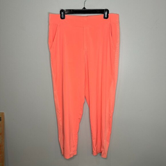 Athleta Brooklyn Mid Rise Ankle Pant Size 14 Sunset Glow Travel Commute - Picture 1 of 10
